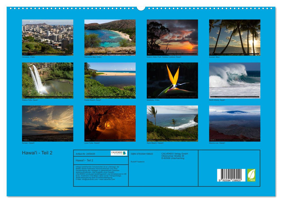 Hawai'i - Teil 2 (CALVENDO Premium Wandkalender 2027)