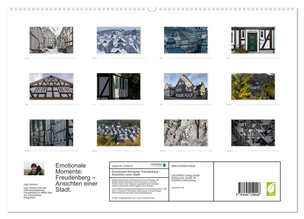 Emotionale Momente: Freudenberg – Ansichten einer Stadt. (CALVENDO Premium Wandkalender 2027)