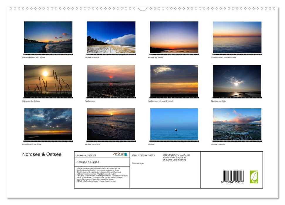 Nordsee & Ostsee (CALVENDO Premium Wandkalender 2027)
