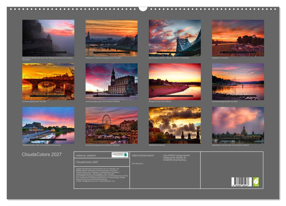 CloudsColors 2027 (CALVENDO Wandkalender 2027)