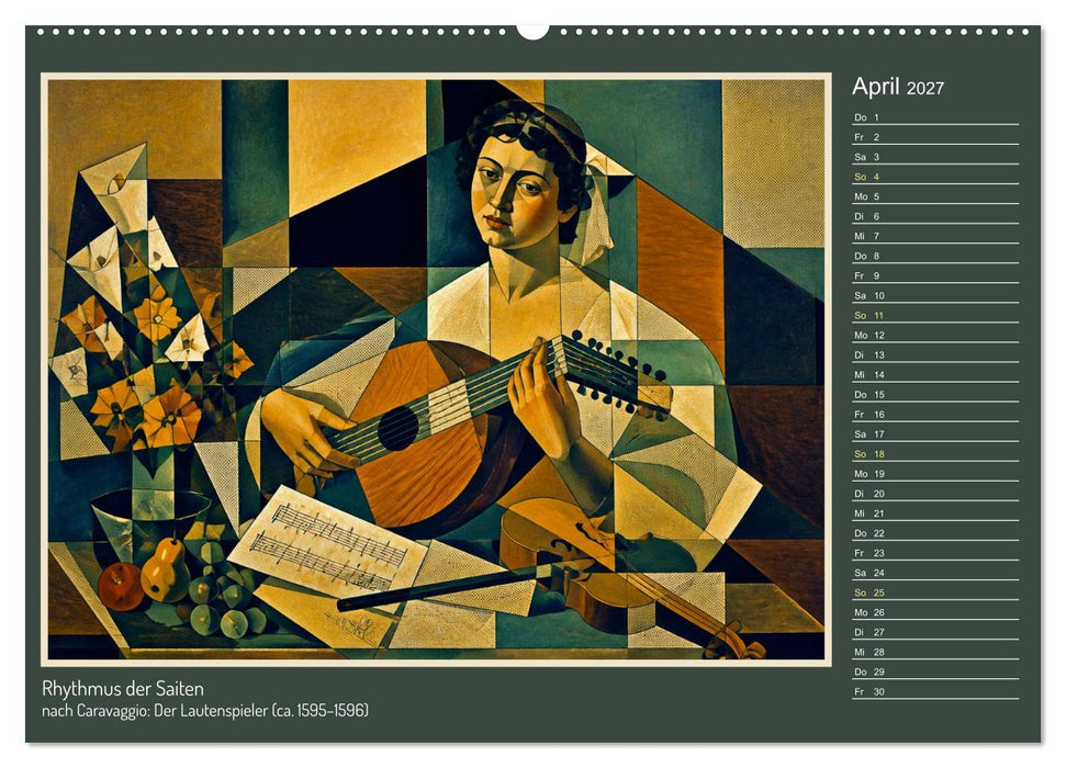 Caravaggio und der synthetische Kubismus (CALVENDO Premium Wandkalender 2027)