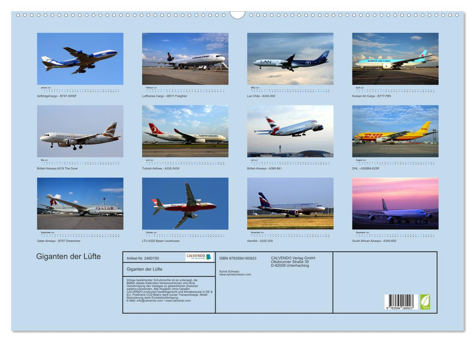 Giganten der Lüfte (CALVENDO Wandkalender 2027)
