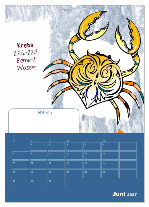 Sternzeichen • Geburtstagskalender / Planer (CALVENDO Premium Wandkalender 2027)