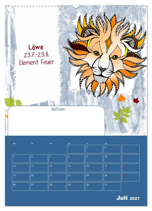 Sternzeichen • Geburtstagskalender / Planer (CALVENDO Premium Wandkalender 2027)