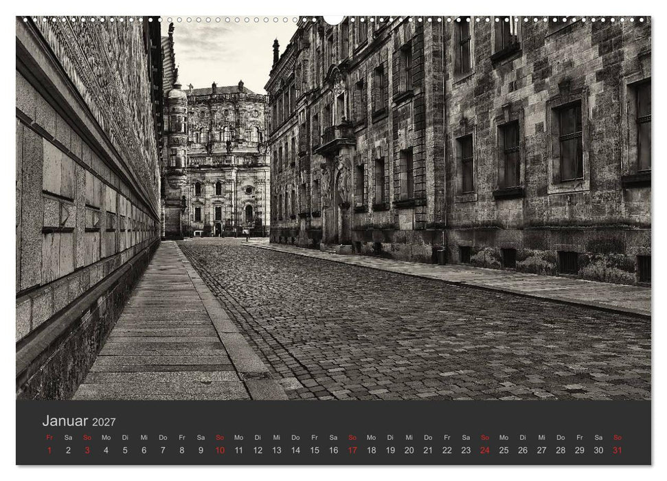 Dresden Schwarz Weiss 2027 (CALVENDO Premium Wandkalender 2027)