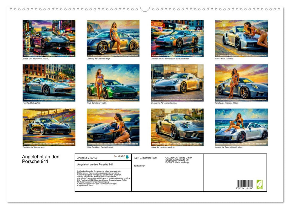 Angelehnt an den Porsche 911 (CALVENDO Wandkalender 2027)