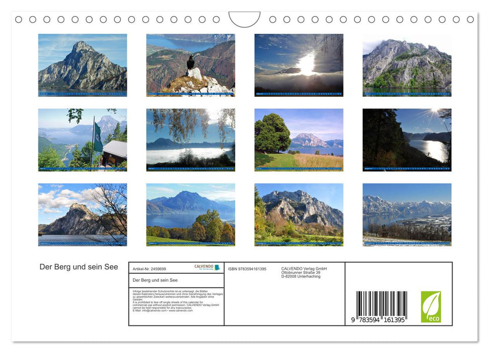 Der Berg und sein See (CALVENDO Wandkalender 2027)