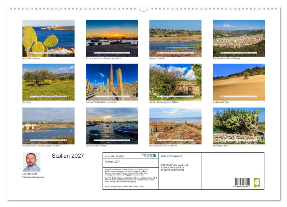 Sizilien 2027 (CALVENDO Wandkalender 2027)