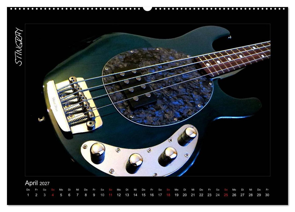 ROCKGITARREN in Szene gesetzt (CALVENDO Wandkalender 2027)