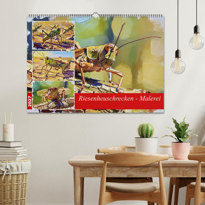 Riesenheuschrecken - Malerei (CALVENDO Wandkalender 2027)