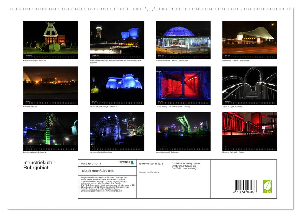 Industriekultur Ruhrgebiet (CALVENDO Premium Wandkalender 2027)