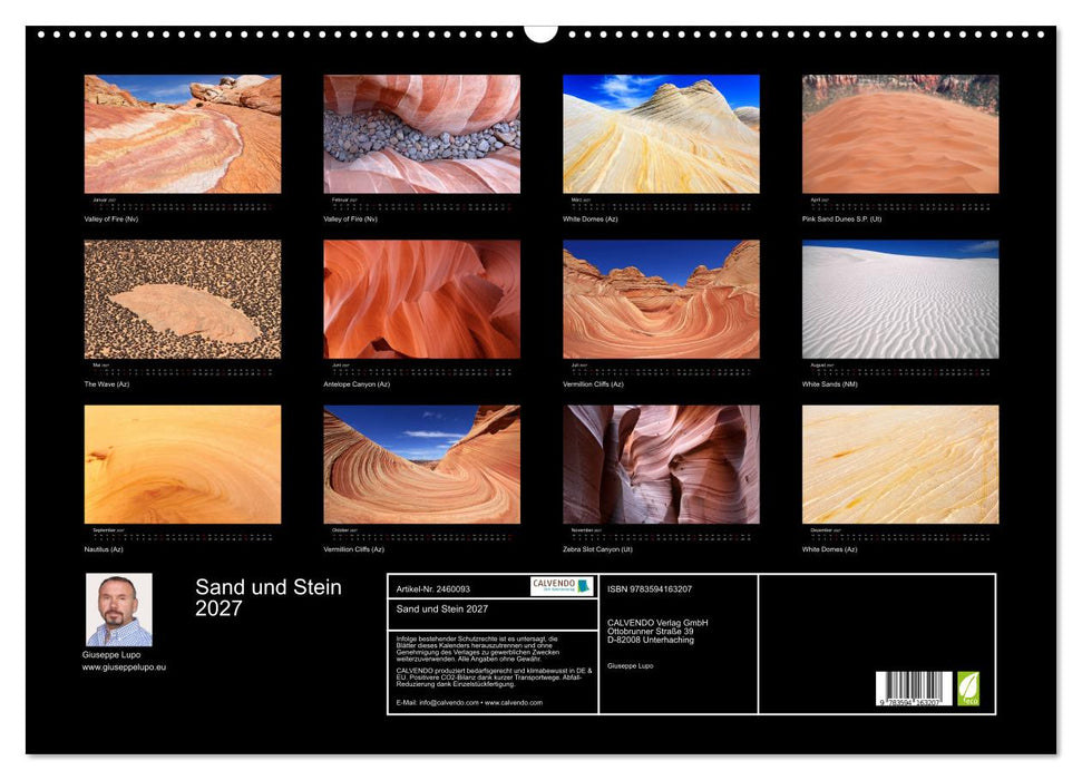 Sand und Stein 2027 (CALVENDO Wandkalender 2027)