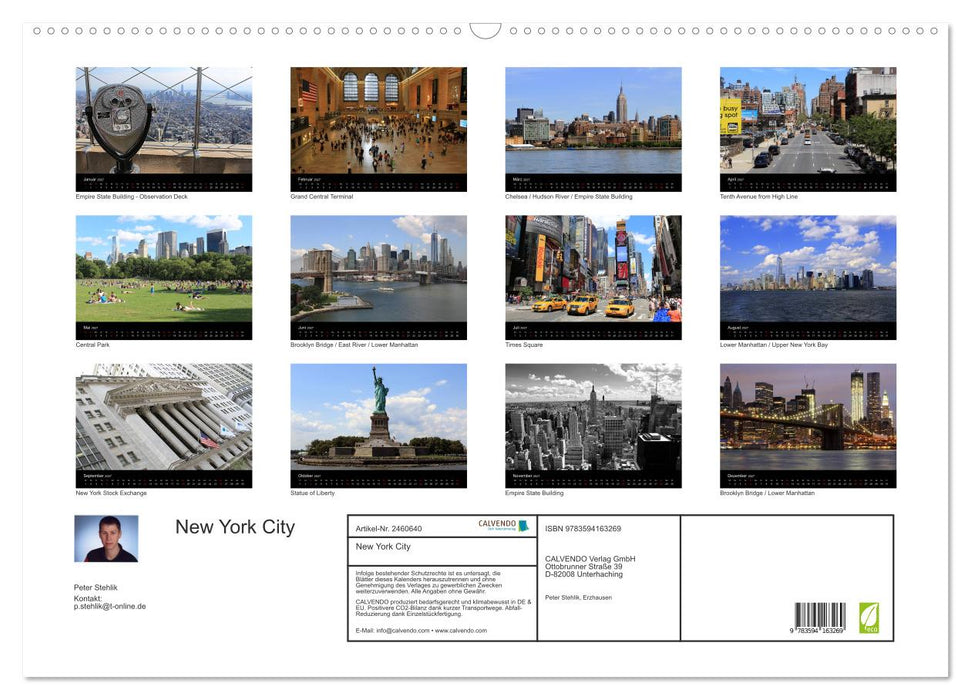 New York City (CALVENDO Wandkalender 2027)
