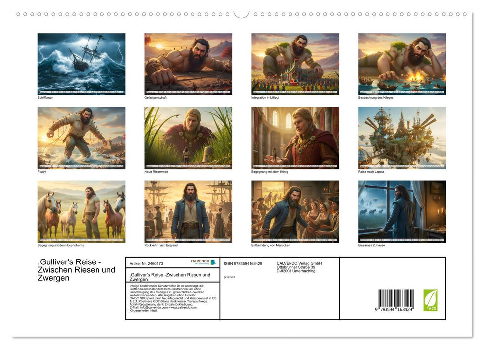 .Gulliver's Reise -Zwischen Riesen und Zwergen (CALVENDO Premium Wandkalender 2027)