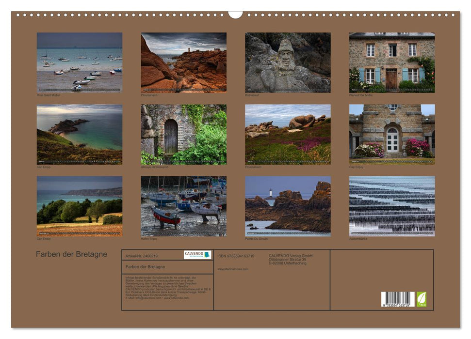 Farben der Bretagne (CALVENDO Wandkalender 2027)