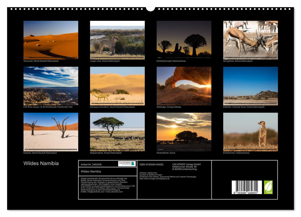 Wildes Namibia (CALVENDO Premium Wandkalender 2027)