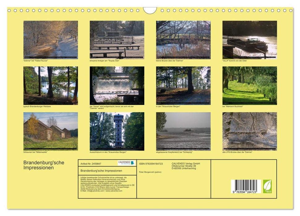 Brandenburg'sche Impressionen (CALVENDO Wandkalender 2027)