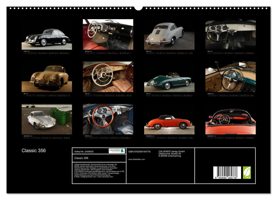 Classic 356 (CALVENDO Premium Wandkalender 2027)