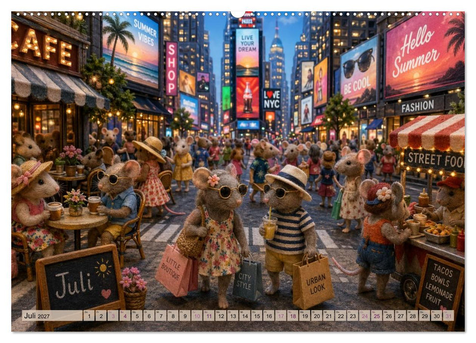 Zauberhafte Welt der Rattlis (CALVENDO Premium Wandkalender 2027)