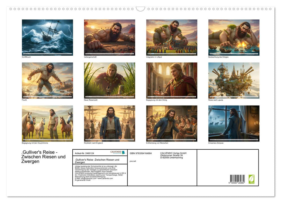 .Gulliver's Reise -Zwischen Riesen und Zwergen (CALVENDO Wandkalender 2027)