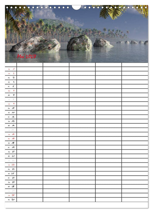 Familienplaner mit schönen Landschaftsbildern (CALVENDO Wandkalender 2027)