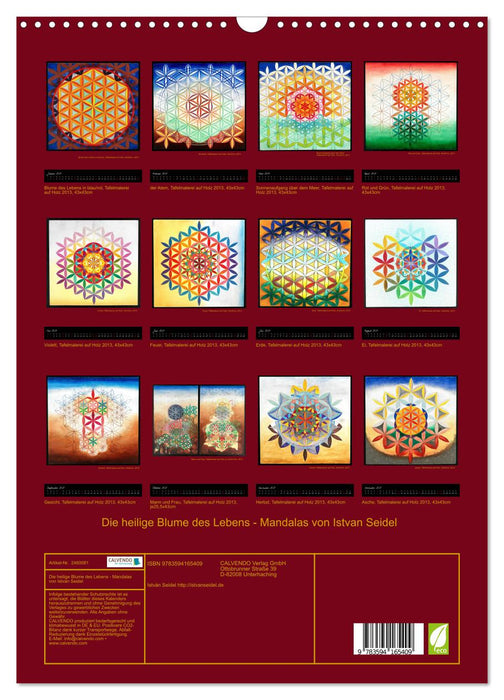 Die heilige Blume des Lebens - Mandalas von Istvan Seidel (CALVENDO Wandkalender 2027)