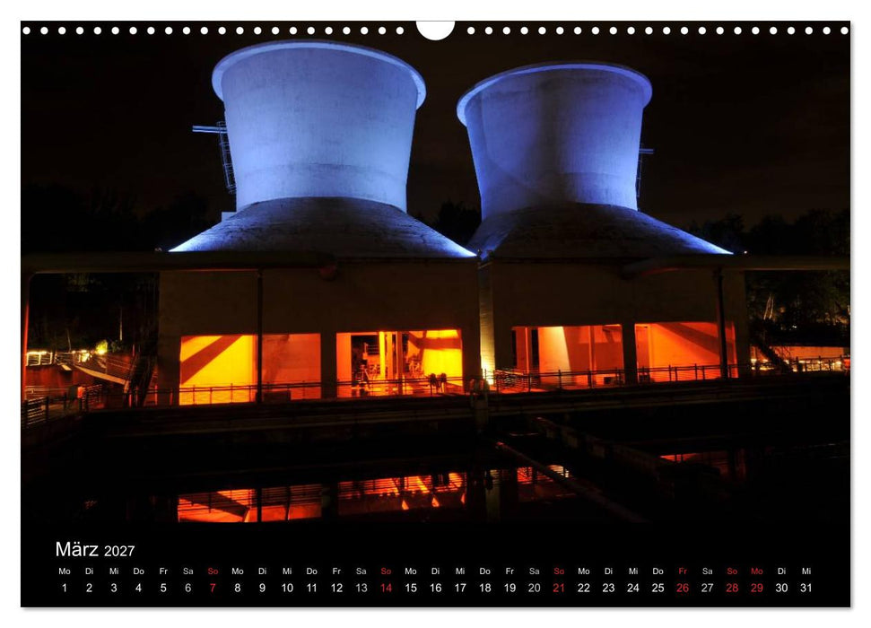Impressionen Ruhrgebiet bei Nacht (CALVENDO Wandkalender 2027)