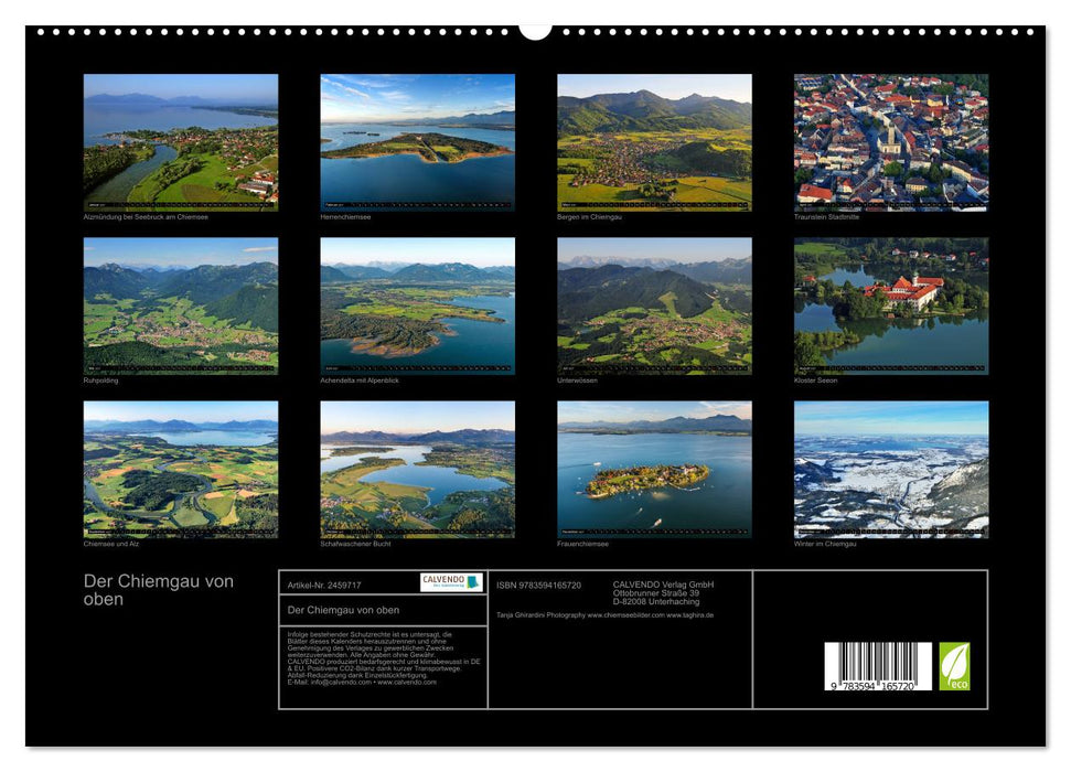 Der Chiemgau von oben (CALVENDO Premium Wandkalender 2027)
