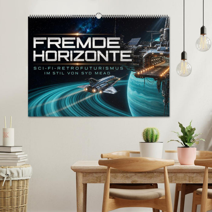 Fremde Horizonte – Sci-Fi-Retrofuturismus im Stil von Syd Mead (CALVENDO Wandkalender 2027)