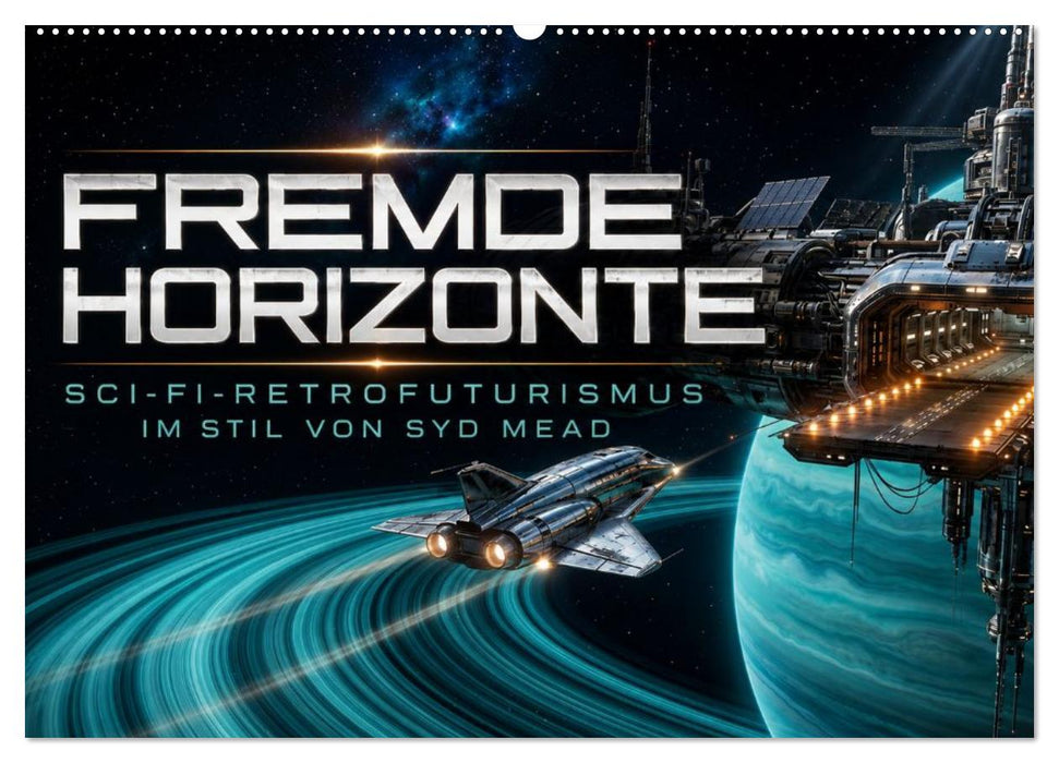 Fremde Horizonte – Sci-Fi-Retrofuturismus im Stil von Syd Mead (CALVENDO Wandkalender 2027)