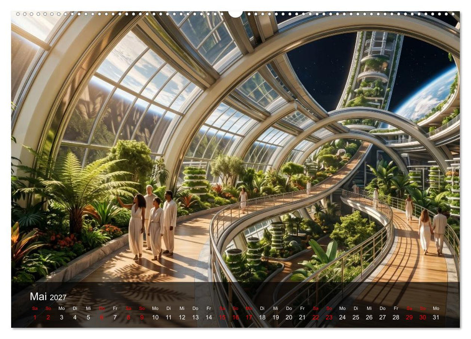 Fremde Horizonte – Sci-Fi-Retrofuturismus im Stil von Syd Mead (CALVENDO Wandkalender 2027)