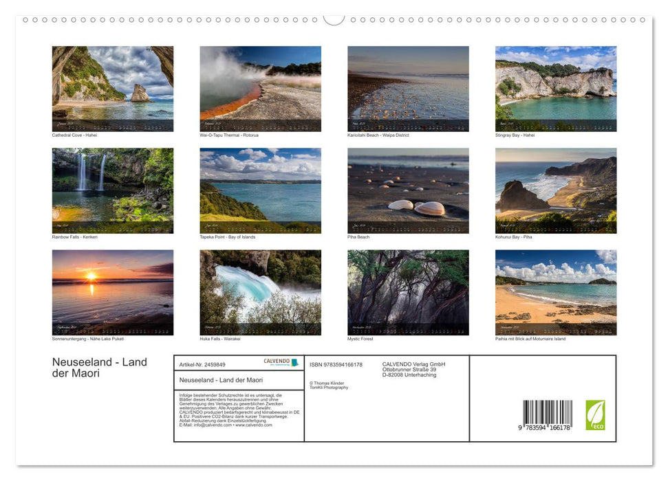 Neuseeland - Land der Maori (CALVENDO Premium Wandkalender 2027)