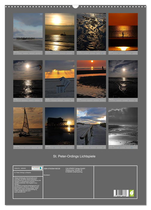 St. Peter-Ordings Lichtspiele (CALVENDO Wandkalender 2027)