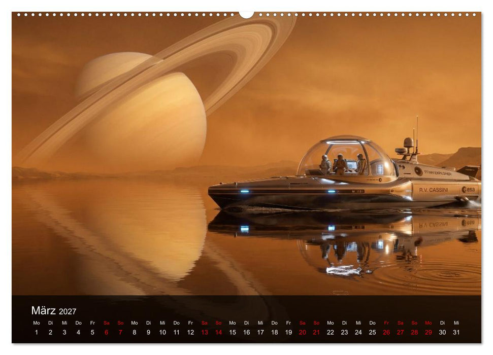 Fremde Horizonte – Sci-Fi-Retrofuturismus im Stil von Syd Mead (CALVENDO Premium Wandkalender 2027)