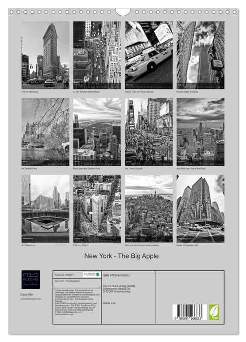 New York - The Big Apple (CALVENDO Wandkalender 2027)