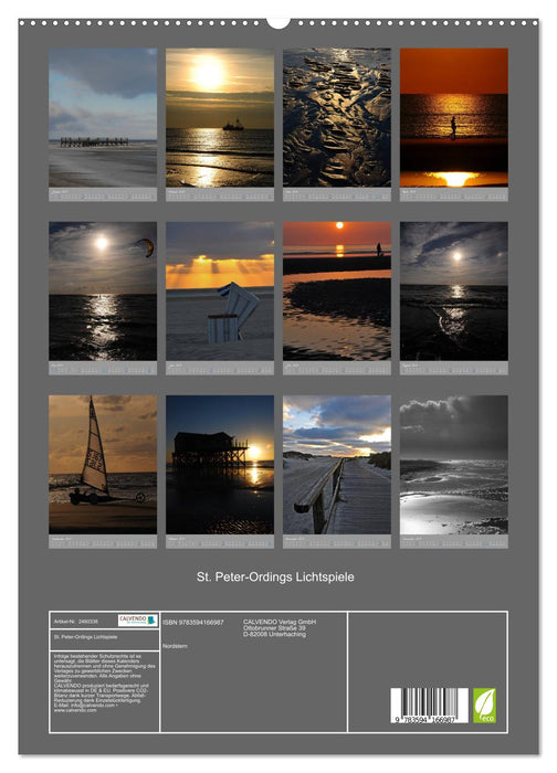 St. Peter-Ordings Lichtspiele (CALVENDO Premium Wandkalender 2027)