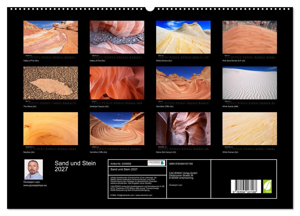 Sand und Stein 2027 (CALVENDO Premium Wandkalender 2027)