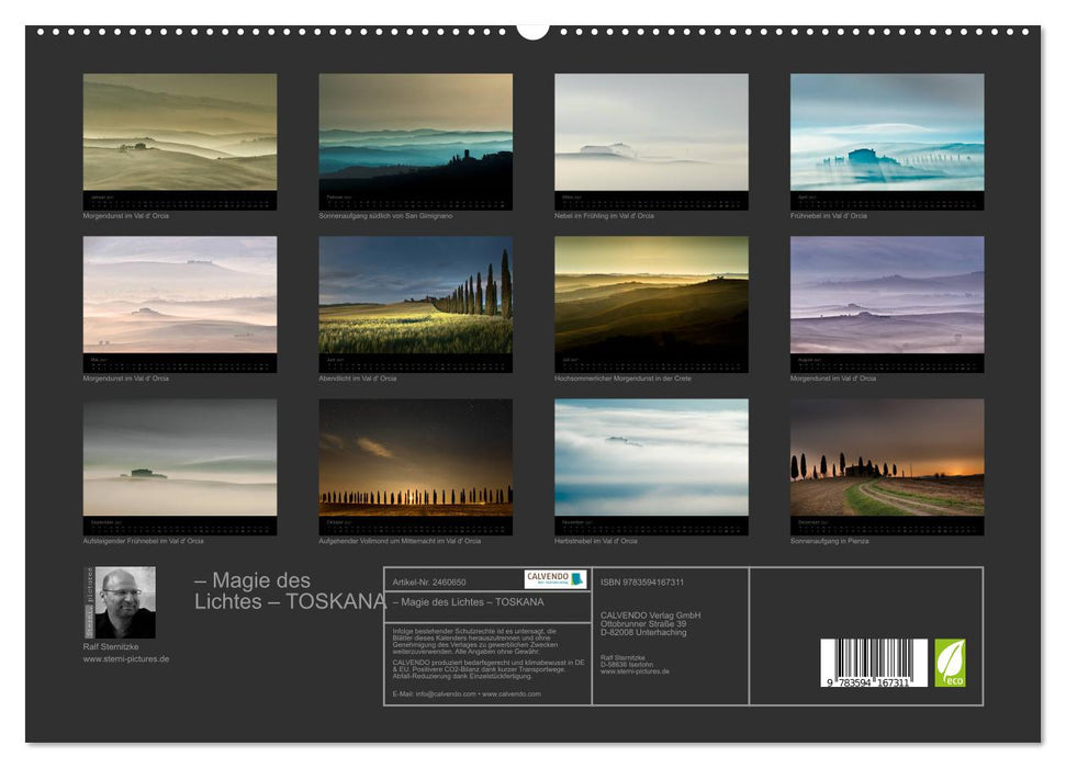 – Magie des Lichtes – TOSKANA (CALVENDO Premium Wandkalender 2027)