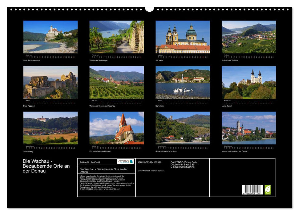 Die Wachau - Bezaubernde Orte an der Donau (CALVENDO Wandkalender 2027)