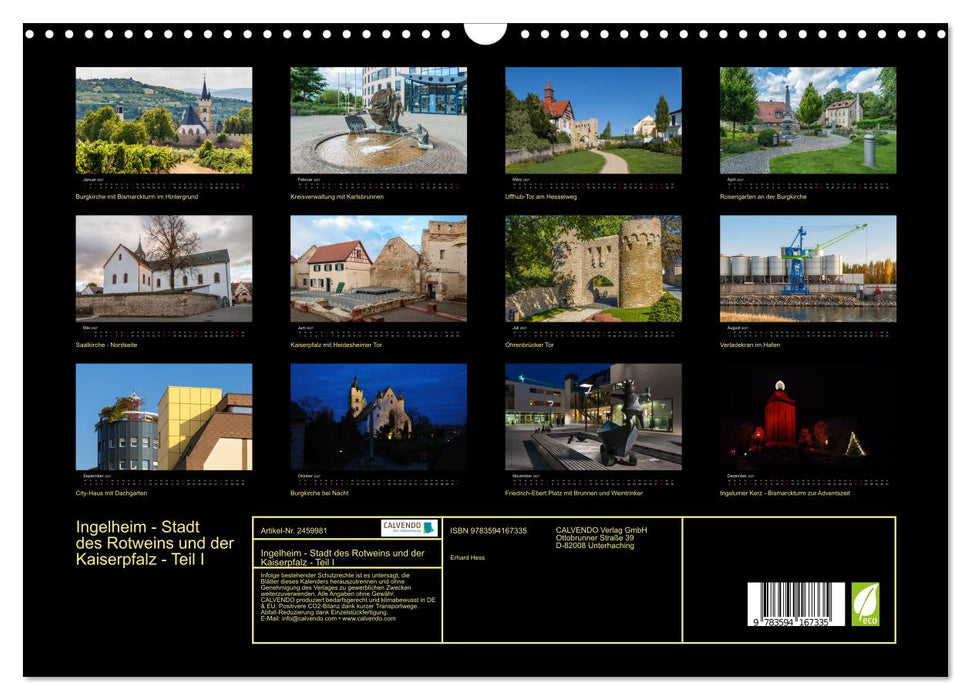 Ingelheim - Stadt des Rotweins und der Kaiserpfalz - Teil I (CALVENDO Wandkalender 2027)