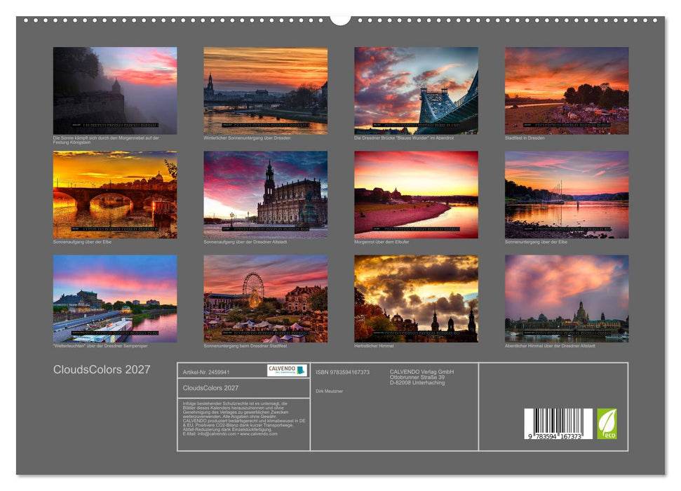 CloudsColors 2027 (CALVENDO Premium Wandkalender 2027)