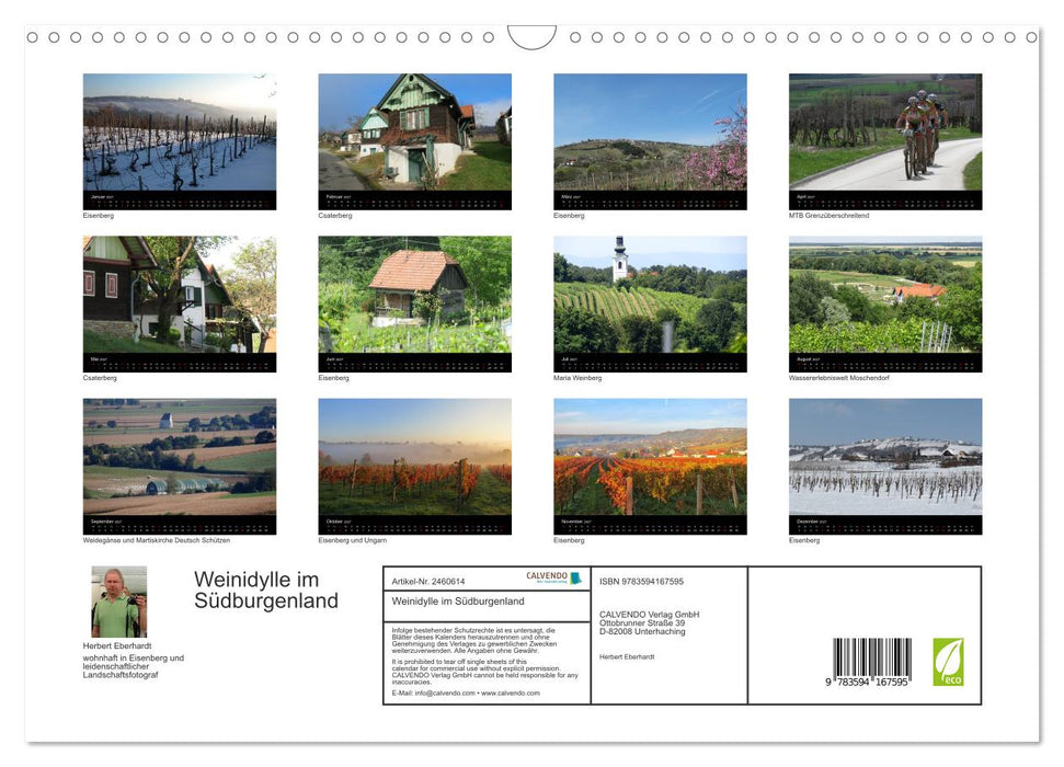 Weinidylle im Südburgenland (CALVENDO Wandkalender 2027)