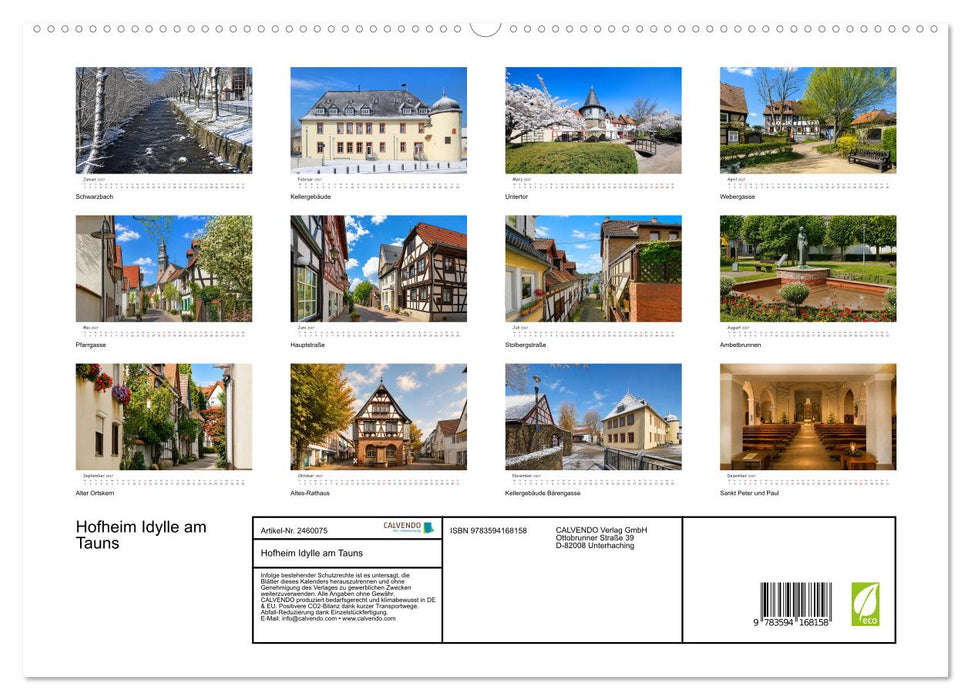 Hofheim Idylle am Tauns (CALVENDO Premium Wandkalender 2027)