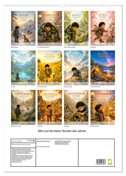 Milo und die kleien Wunder des Jahres (CALVENDO Wandkalender 2027)