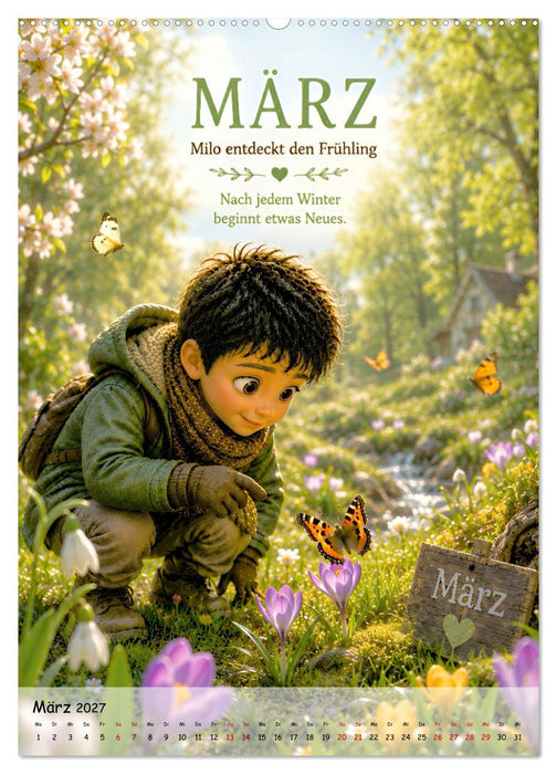 Milo und die kleien Wunder des Jahres (CALVENDO Wandkalender 2027)