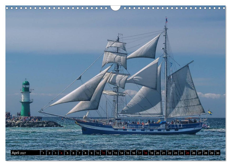 Segelschiffe vor Warnemünde (CALVENDO Wandkalender 2027)
