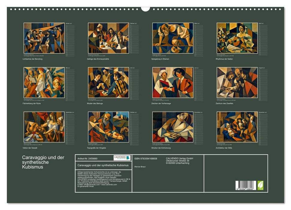 Caravaggio und der synthetische Kubismus (CALVENDO Wandkalender 2027)