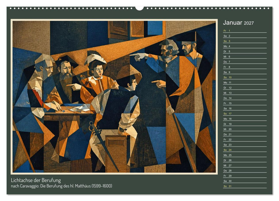 Caravaggio und der synthetische Kubismus (CALVENDO Wandkalender 2027)