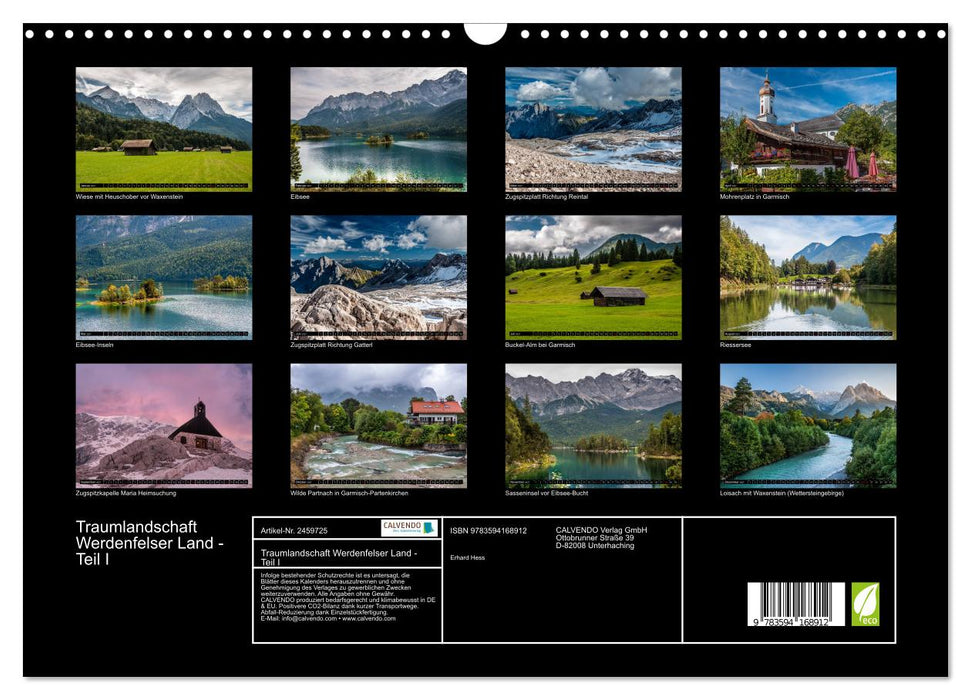 Traumlandschaft Werdenfelser Land - Teil I (CALVENDO Wandkalender 2027)