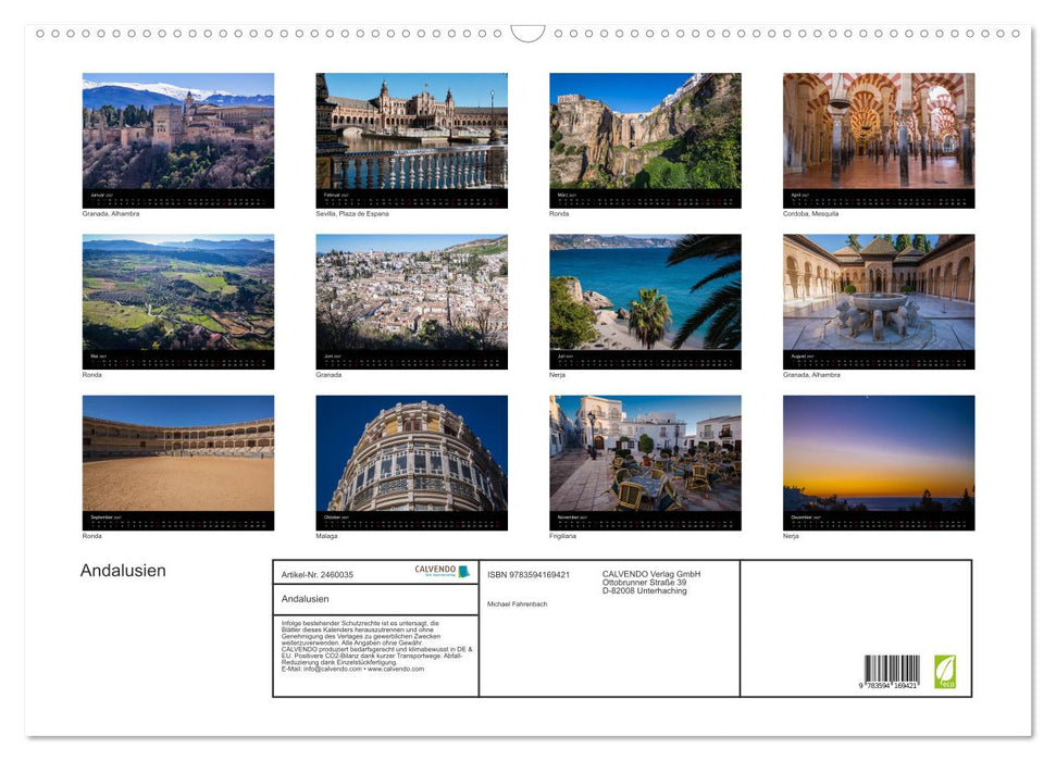 Andalusien (CALVENDO Wandkalender 2027)